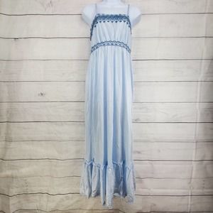 Vintage Chemise Ruffle Maxi Sleepwear Nightgown